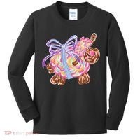 Coquette Lamb Sheep Happy Easter Kids Long Sleeve Shirt thumb 0