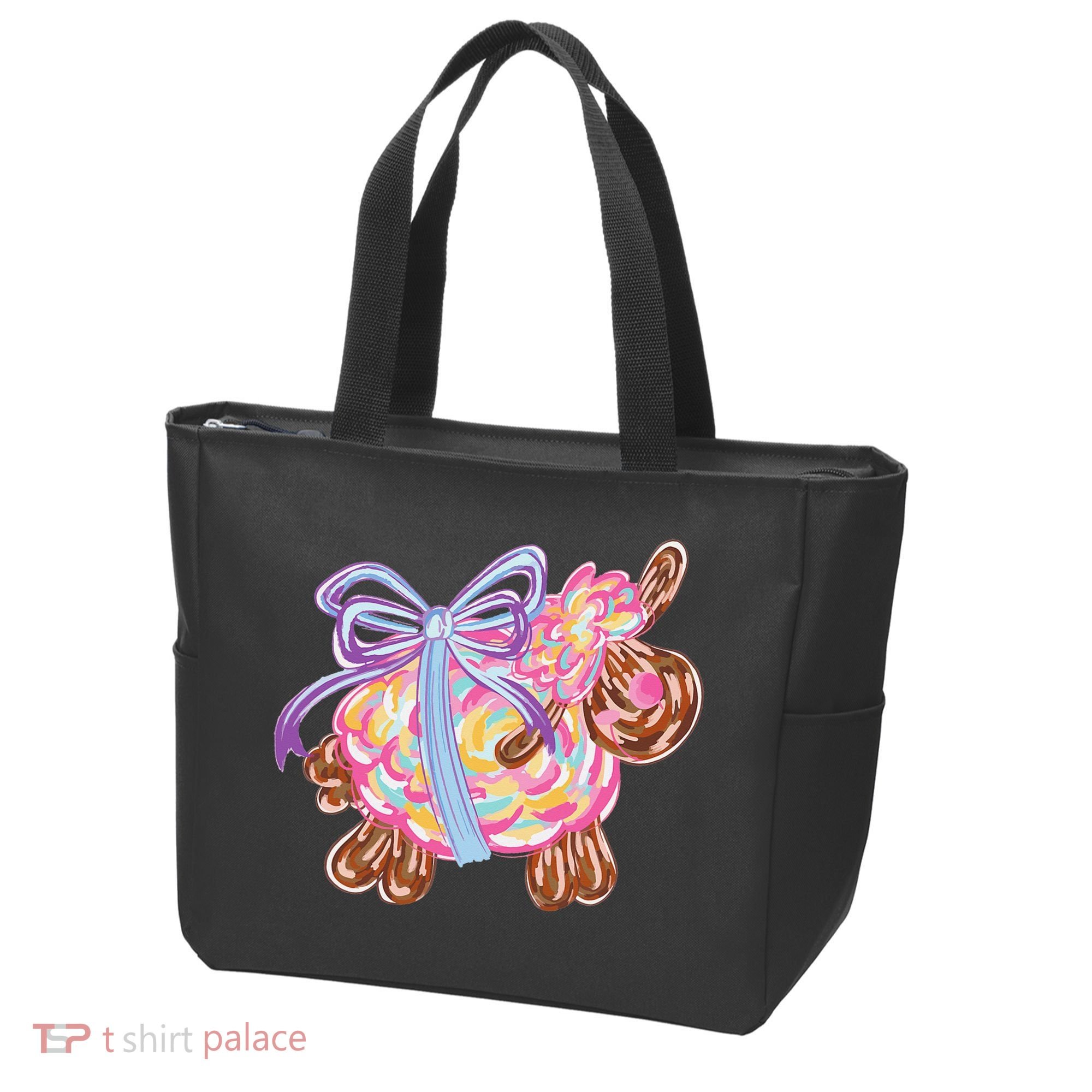 Coquette Lamb Sheep Happy Easter Tote Bag
