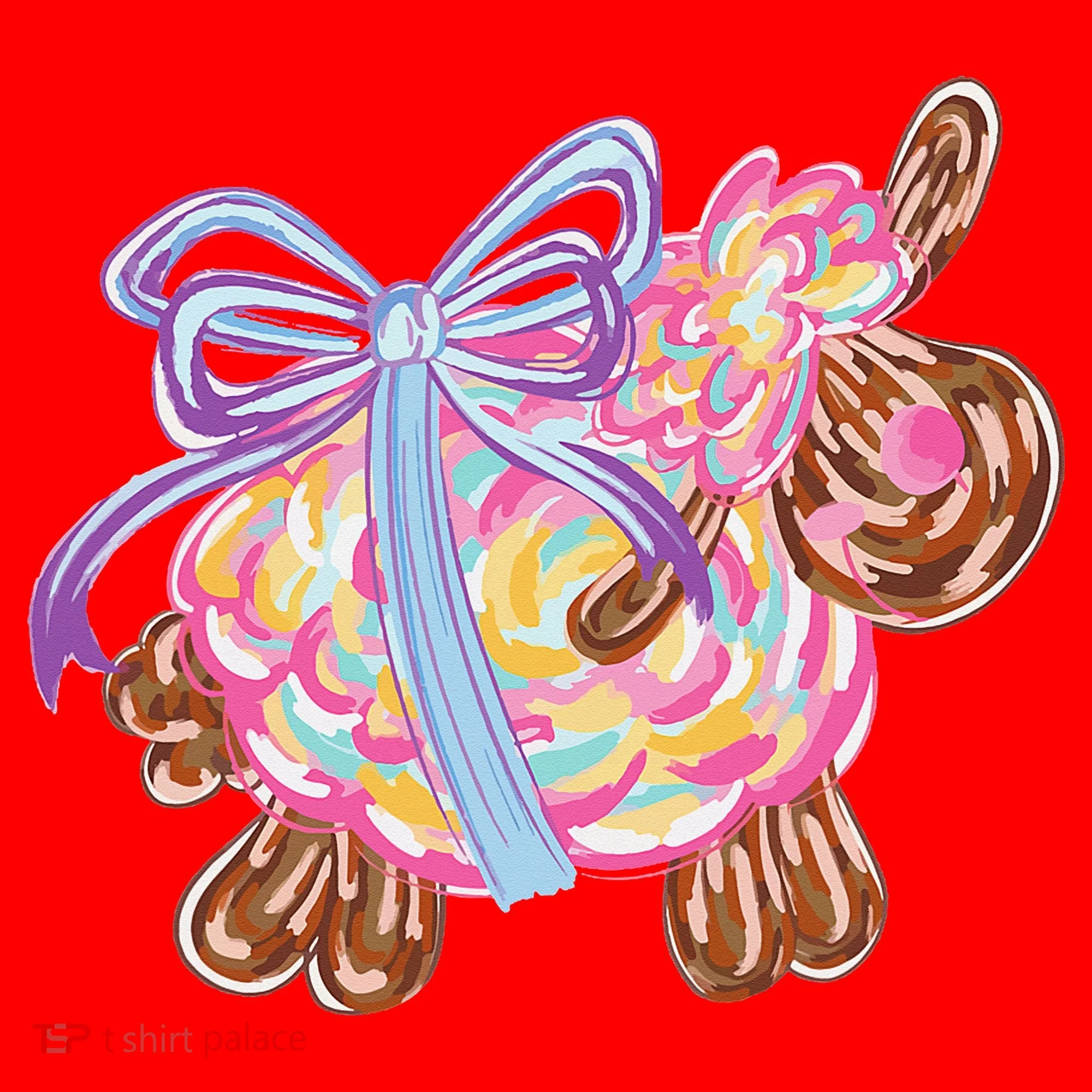 Coquette Lamb Sheep Happy Easter Santa Hat