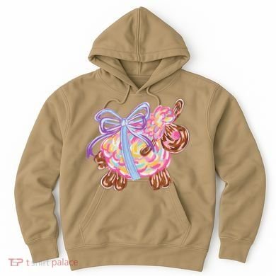 Coquette Lamb Sheep Happy Easter Hoodie