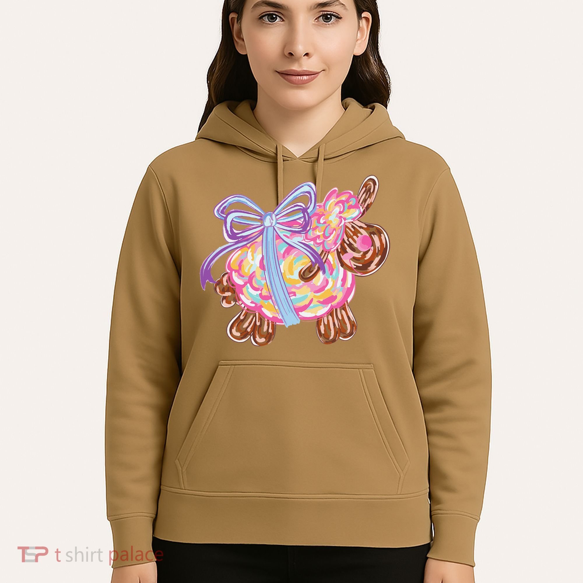 Coquette Lamb Sheep Happy Easter Hoodie
