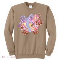 Coquette Lamb Sheep Happy Easter Sweatshirt thumb 0