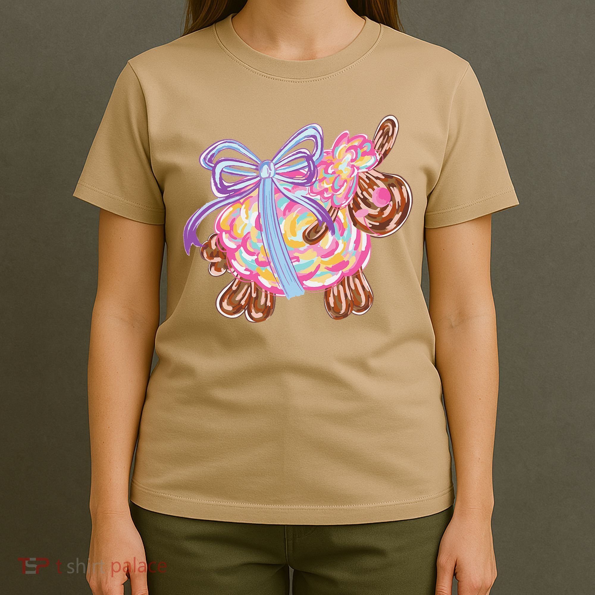 Coquette Lamb Sheep Happy Easter T-Shirt