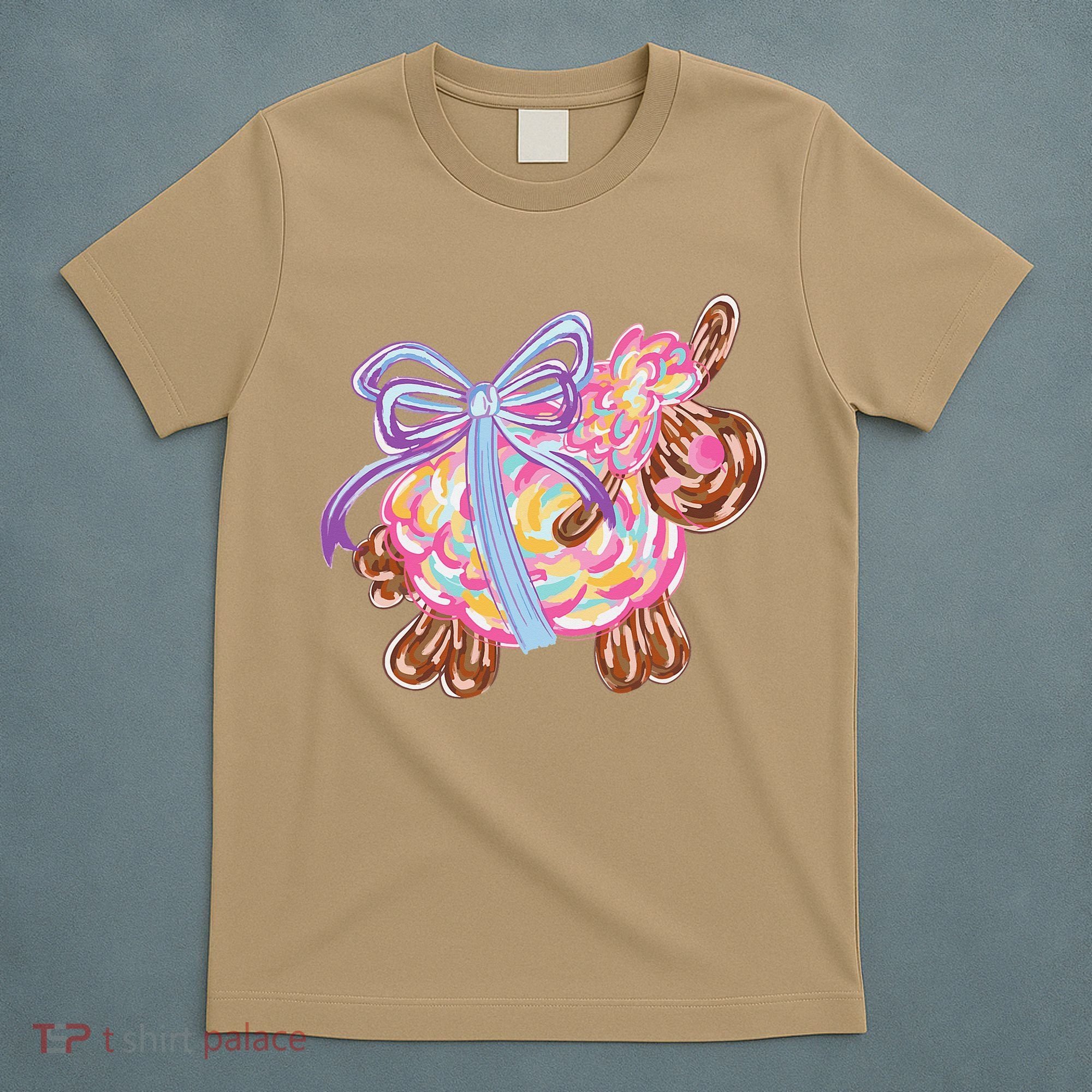 Coquette Lamb Sheep Happy Easter T-Shirt