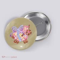 Coquette Lamb Sheep Happy Easter Button thumb 0