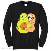 Cute Lazy Sloth Animal Avocado Lover Hugging Sweatshirt thumb 0