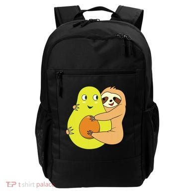 Cute Lazy Sloth Animal Avocado Lover Hugging Backpack