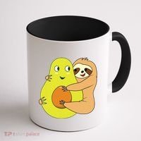 Cute Lazy Sloth Animal Avocado Lover Hugging Coffee Mug thumb 1
