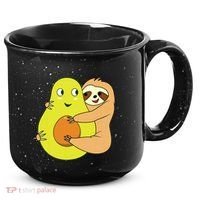 Cute Lazy Sloth Animal Avocado Lover Hugging 15oz Campfire Ceramic Mug thumb 0