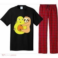 Cute Lazy Sloth Animal Avocado Lover Hugging Pajama Set thumb 0