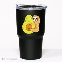 Cute Lazy Sloth Animal Avocado Lover Hugging Tumbler thumb 0