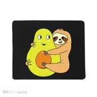 Cute Lazy Sloth Animal Avocado Lover Hugging Mousepad thumb 0