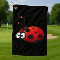 Cute Ladybug Squad I Love Ladybugs Birthday Bugs Nature Gift Golf Towel thumb 1