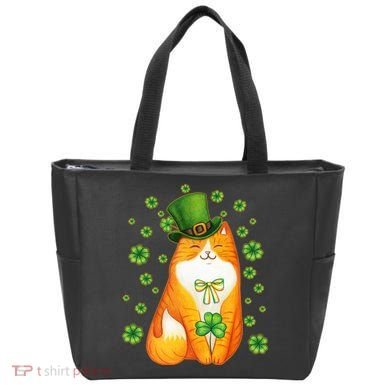 Cute Lucky St PatrickS Day Orange Tabby Cat Bag