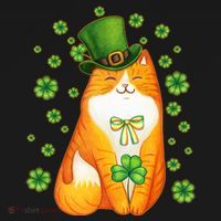 Cute Lucky St PatrickS Day Orange Tabby Cat Tote Bag thumb 4