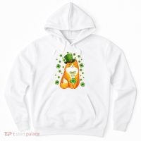 Cute Lucky St PatrickS Day Orange Tabby Cat Hoodie thumb 0
