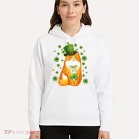 Cute Lucky St PatrickS Day Orange Tabby Cat Hoodie thumb 5