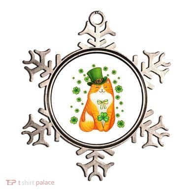 Cute Lucky St PatrickS Day Orange Tabby Cat Ornament