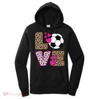 Cute Love Soccer Leopard Print  Girls Soccer Women's Hoodie thumb 0