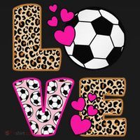 Cute Love Soccer Leopard Print  Girls Soccer Women's Hoodie thumb 2