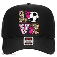 Cute Love Soccer Leopard Print  Girls Soccer Hat thumb 0