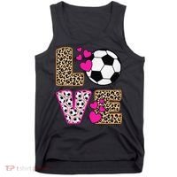Cute Love Soccer Leopard Print  Girls Soccer Tank Top thumb 0