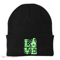 Cute Love St Patrick's Day Lucky Shamrock Gnome Beanie thumb 0