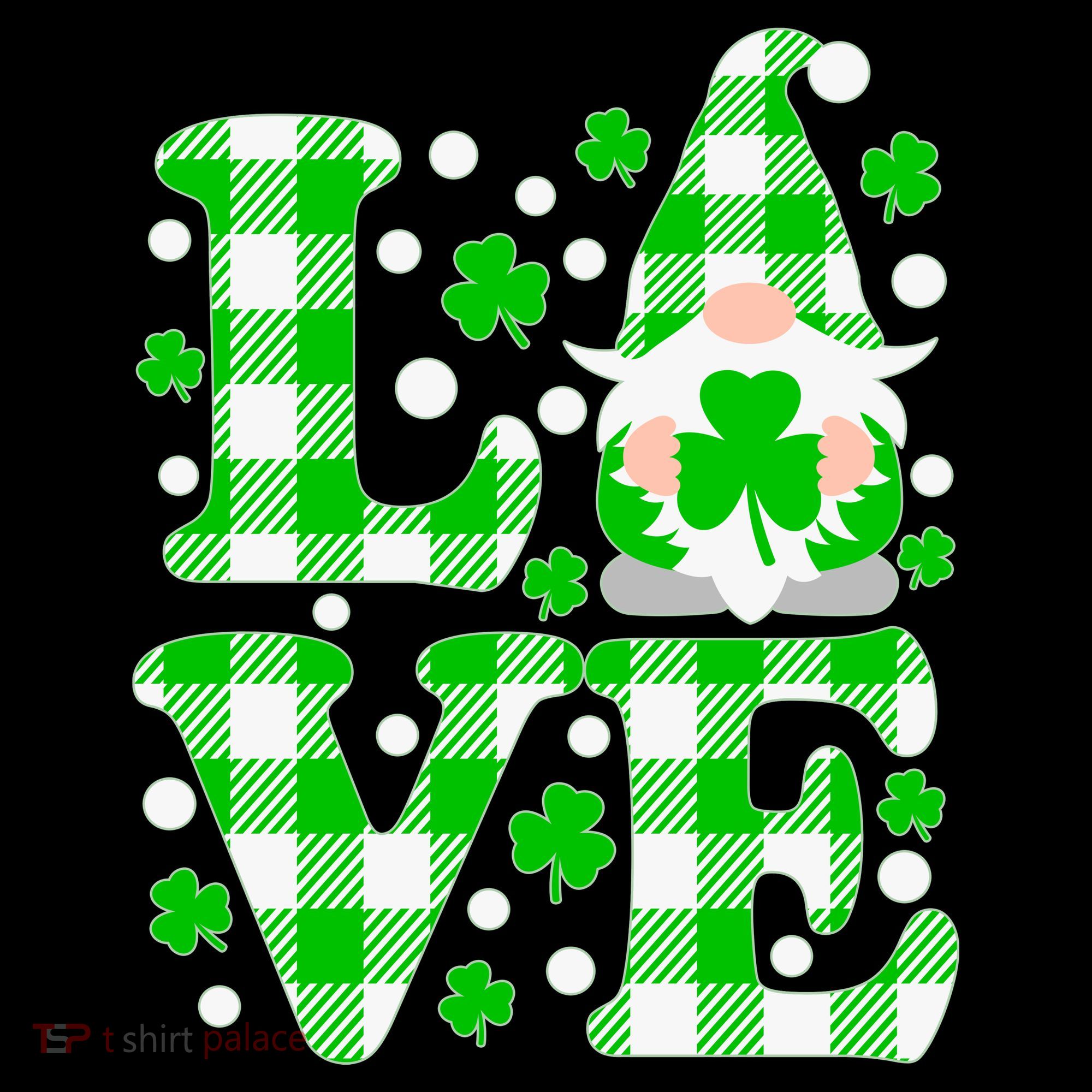 Cute Love St Patrick's Day Lucky Shamrock Gnome Women's Hoodie