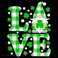 Cute Love St Patrick's Day Lucky Shamrock Gnome Ornament thumb 1