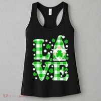 Cute Love St Patrick's Day Lucky Shamrock Gnome Women's Tank Top thumb 3