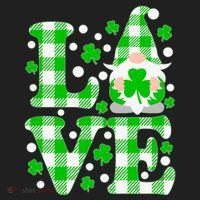 Cute Love St Patrick's Day Lucky Shamrock Gnome Hat thumb 2