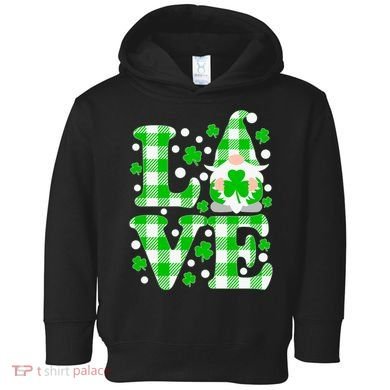 Cute Love St Patrick's Day Lucky Shamrock Gnome Toddler Hoodie