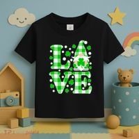 Cute Love St Patrick's Day Lucky Shamrock Gnome Toddler T-Shirt thumb 3