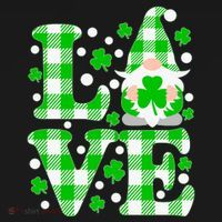 Cute Love St Patrick's Day Lucky Shamrock Gnome Women's Long Sleeve Shirt thumb 2
