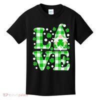 Cute Love St Patrick's Day Lucky Shamrock Gnome Kids T-Shirt thumb 0