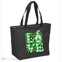 Cute Love St Patrick's Day Lucky Shamrock Gnome Tote Bag thumb 2