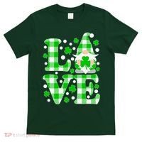 Cute Love St Patrick's Day Lucky Shamrock Gnome T-Shirt thumb 0