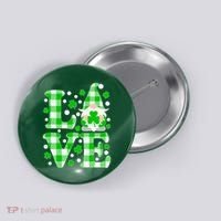 Cute Love St Patrick's Day Lucky Shamrock Gnome Button thumb 0