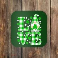 Cute Love St Patrick's Day Lucky Shamrock Gnome Coaster thumb 0