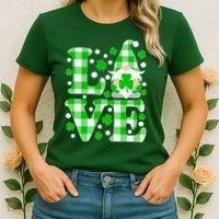Cute Love St Patrick's Day Lucky Shamrock Gnome Women's T-Shirt thumb 2