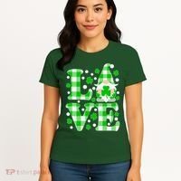 Cute Love St Patrick's Day Lucky Shamrock Gnome Women's T-Shirt thumb 4