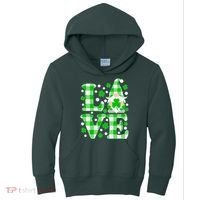 Cute Love St Patrick's Day Lucky Shamrock Gnome Kids Hoodie thumb 0