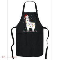Christmas Llama Santa Hat Ugly Xmas Tree Alpaca Gift T Apron thumb 0