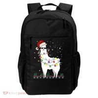Christmas Llama Santa Hat Ugly Xmas Tree Alpaca Gift T Backpack thumb 0