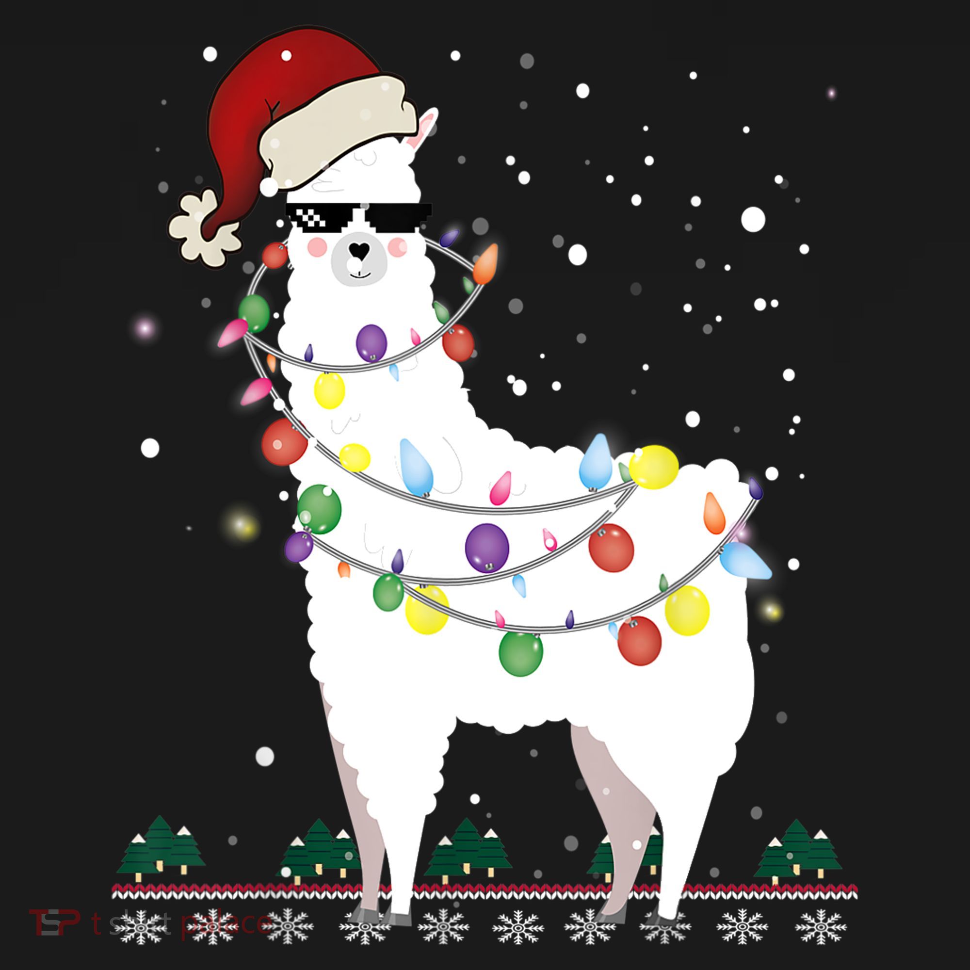 Christmas Llama Santa Hat Ugly Xmas Tree Alpaca Gift T Bucket Hat