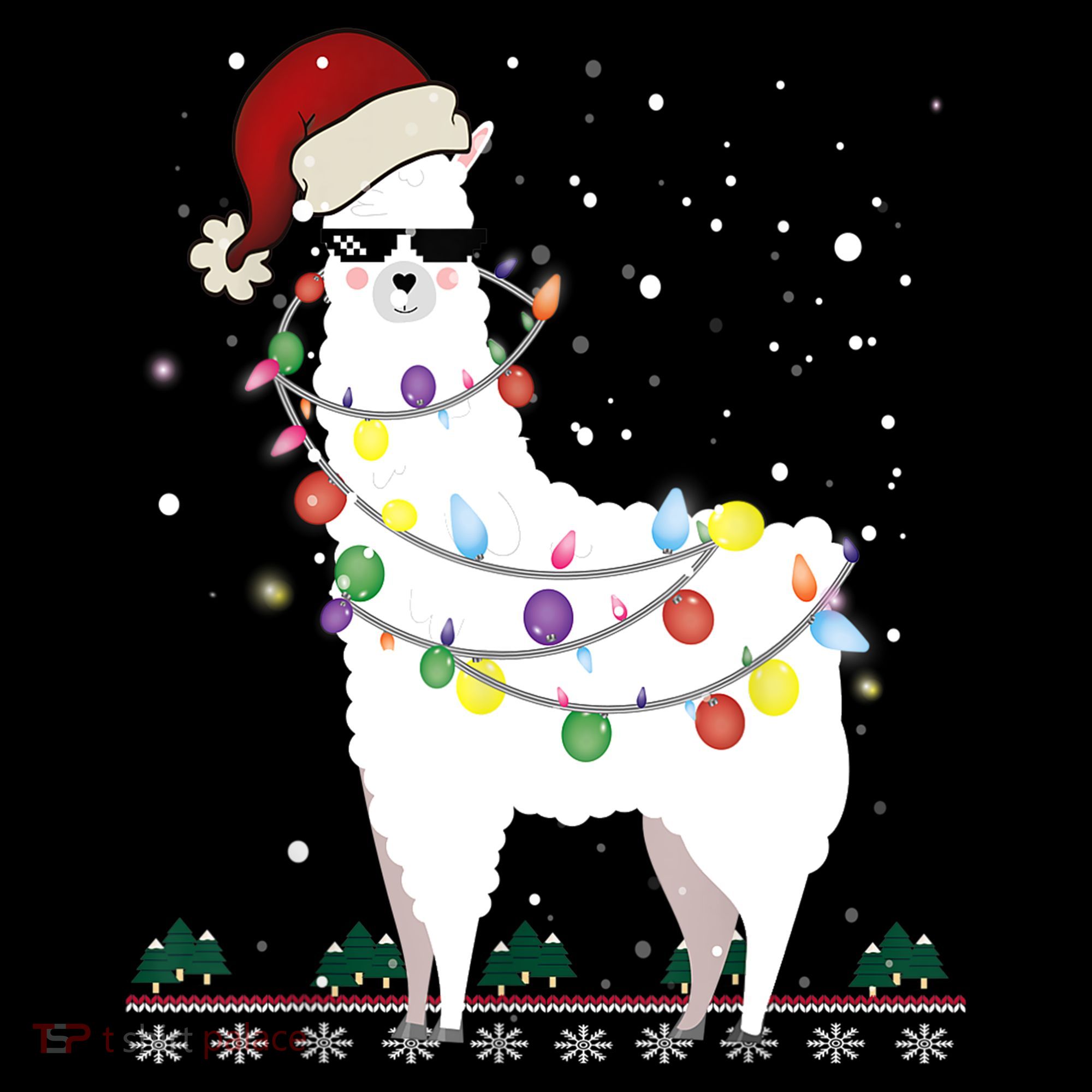 Christmas Llama Santa Hat Ugly Xmas Tree Alpaca Gift T Coffee Mug