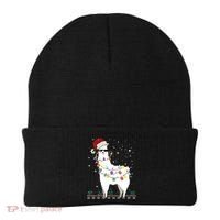 Christmas Llama Santa Hat Ugly Xmas Tree Alpaca Gift T Beanie thumb 0