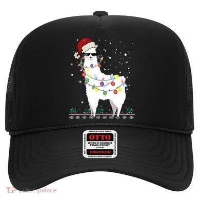 Christmas Llama Santa Hat Ugly Xmas Tree Alpaca Gift T Hat