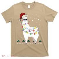 Christmas Llama Santa Hat Ugly Xmas Tree Alpaca Gift T T-Shirt thumb 0