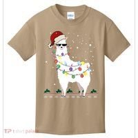 Christmas Llama Santa Hat Ugly Xmas Tree Alpaca Gift T Kids T-Shirt thumb 0